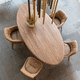 mesa de comedor contemporánea / de nogal / de roble / con base metálica pintada