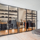 vestidor de pared / contemporáneo / de madera / de vidrio