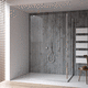 cabina de ducha de vidrio / de acero inoxidable / de esquina / para uso residencial