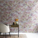 papel pintado contemporáneo / de tela / con motivos florales / multicolor