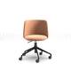 silla de trabajo de cuero / de tejido / con ruedas / giratoria