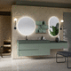 mueble de lavabo suspendido / de HPL / contemporáneo / sin puerta
