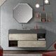mueble de lavabo suspendido / de HPL / contemporáneo / sin puerta