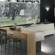 cocina contemporánea / de material laminado / con isla / sin pomos