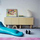 aparador contemporáneo / de chapa de madera / de MDF / de vidrio