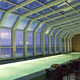 cubierta para piscina alta / adosada / telescópica / de aluminio