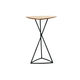 mesa alta contemporánea / de teca / de acero inoxidable / triangular