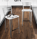 silla de bar contemporánea / de interior / de tejido / de contrachapado