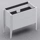 mueble de lavabo de pie / de roble / de metal / de ABS