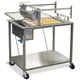 mesa de preparación para glasear bollería / de acero inoxidable / con fregadero / móvil