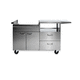 cocina contemporánea / de acero inoxidable / compacta / gris