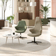 sillón contemporáneo / de tejido / de metal / con respaldo alto