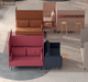 sofá contemporáneo / de tejido / gris / marrón