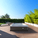 spa de natación sobre suelo / rectangular / 4 plazas / de fibra acrílica