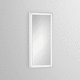 espejo para baño de pared / contemporáneo / rectangular / aluminio