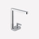 grifo monomando para lavabo / de repisa / de metal cromado / de baño