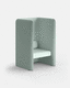 sillón contemporáneo / de tejido / con cojín amovible / con respaldo alto