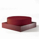 puf contemporáneo / de tejido / de MDF lacado / cuadrado