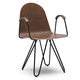 silla contemporánea / de interior / de tejido / de cuero