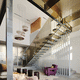 escalera recta / con peldaños de vidrio / con estructura de vidrio / para uso residencial
