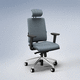 silla de oficina contemporánea / de interior / de tejido / de cuero
