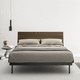 cama de matrimonio / contemporánea / con cabecero / de tejido