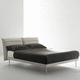 cama de matrimonio / contemporánea / tapizada / con espacio de almacenamiento