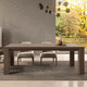 mesa de comedor contemporánea / de roble / con base de roble / rectangular