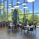 luminaria suspendida / LED / redonda / interior