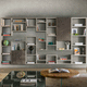 estantería de pared / contemporánea / de madera lacada / de vidrio