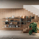 estantería de pared / modular / contemporánea / de madera lacada