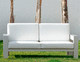 sofá contemporáneo / de jardín / de tejido / blanco