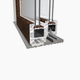 perfil para puerta de vidrio / de aluminio / de acero galvanizado / de seguridad