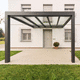 pérgola autoportante / adosada / de aluminio / cobertura de vidrio