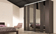 armario contemporáneo / de madera / con puerta corredera / con espejo