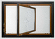 ventana de madera / de vidrio / de pivote / de 1 batiente