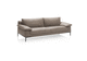 sofá contemporáneo / marrón / con base de aluminio fundido / para 2 personas