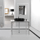 lavabo sobre mueble / de cerámica / brillante / acabado mate