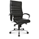 sillón de director contemporáneo / de cuero / de metal / con respaldo alto