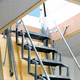 trampilla de inspección de tejado / rectangular / de aluminio / con escalera retráctil