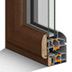 ventana de madera / de aluminio / abatible / con vidrio doble