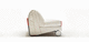 sofá cama / contemporáneo / de cuero / beis