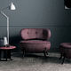 sillón bajo clásico / de tejido / de cuero / de madera