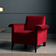 sillón contemporáneo / de tejido / de cuero / de madera