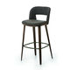 silla de bar contemporánea / de interior / de tejido / de cuero