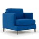 sillón contemporáneo / de tejido / de madera / con cojín amovible