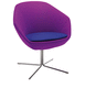 silla contemporánea / de interior / de tejido / con base metálica