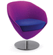 silla contemporánea / de interior / de tejido / con base metálica