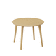 mesa contemporánea / de madera / de material laminado / con base de madera maciza