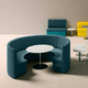 banqueta modular / contemporánea / de tejido / de material laminado